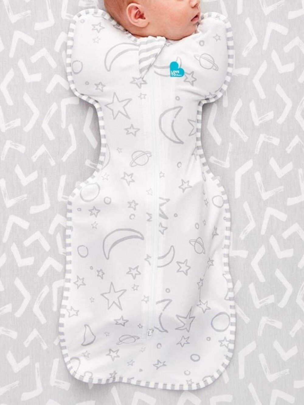 Love to Dream Swaddle Up Sleep Sack - Grey Moon & Stars Bamboo Size Small